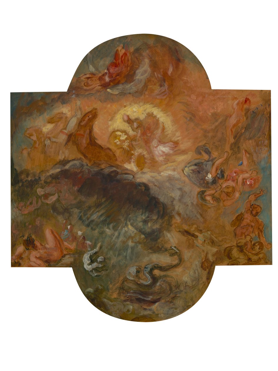 Apollo tappaa Pythonin tekijältä Ferdinand Victor Eugene Delacroix