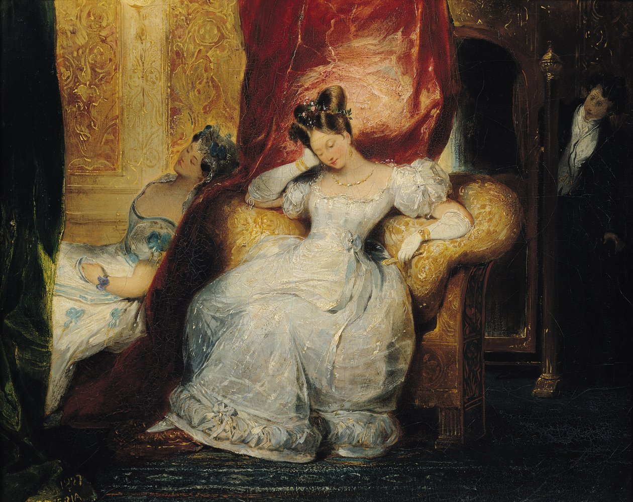 Istuvia nuoria naisia, 1827 tekijältä Eugene Deveria