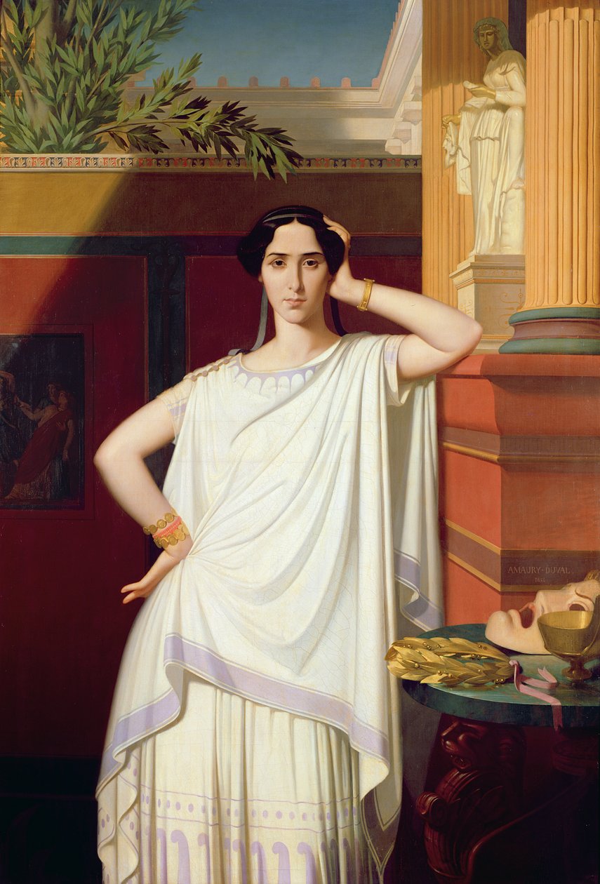Tragedia tai Raakelin muotokuva, 1854 tekijältä Eugene Emmanuel Amaury Duval