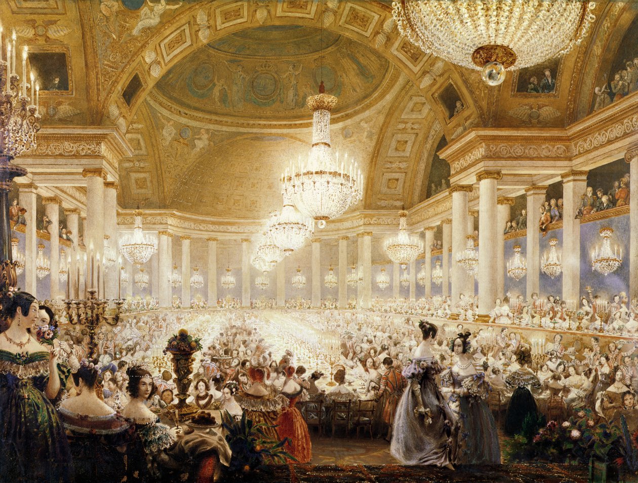 Naiset ruokailemassa Tuileries