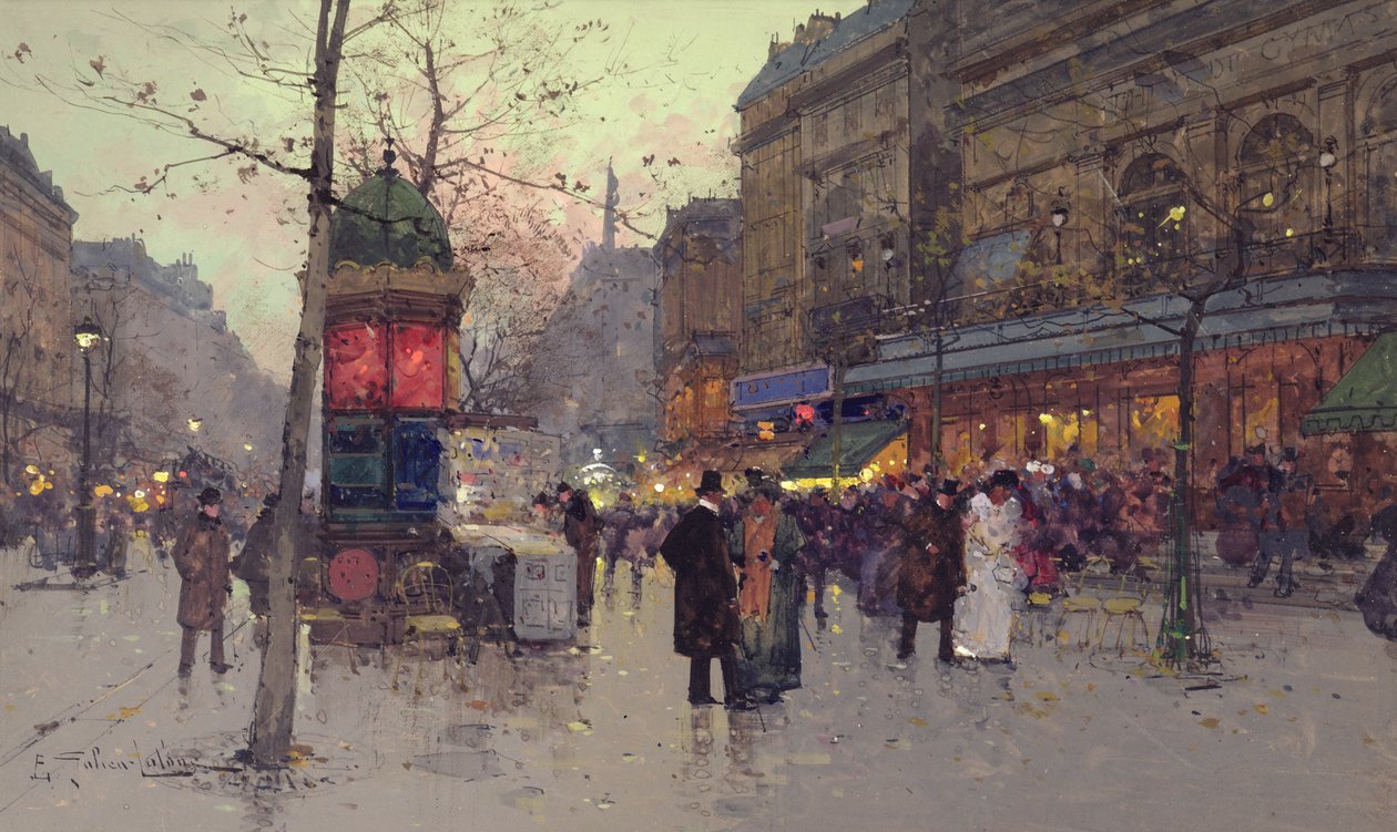 Pariisin katukuva tekijältä Eugene Galien Laloue