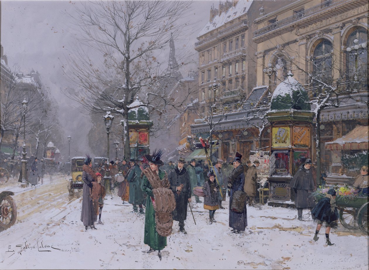 Pariisin katukuva tekijältä Eugene Galien Laloue
