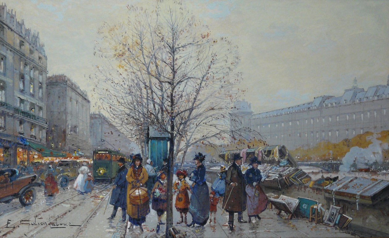 Les Bouquinistes tekijältä Eugene Galien Laloue
