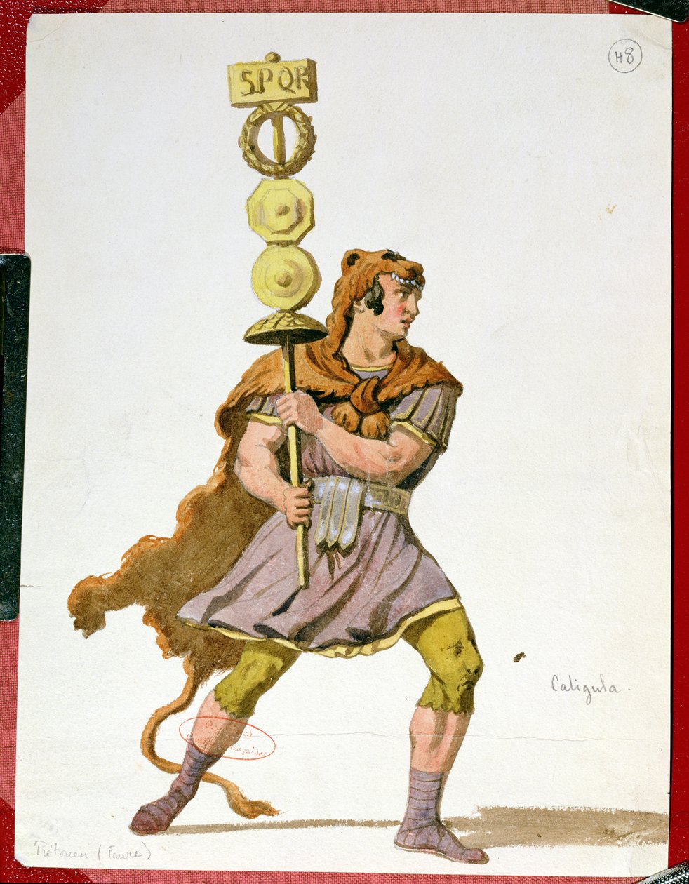 Praetorian, pukusuunnittelu Alexandre Dumasin (1802-70) Caligula-elokuvan ensimmäiseen tuotantoon Comedie Francaisessa joulukuussa 1837 tekijältä Pierre François Eugène Giraud