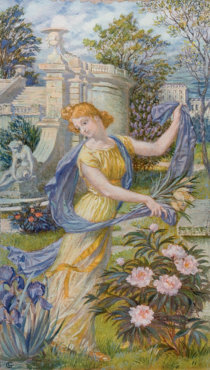 Kevään allegoria, noin 1900 tekijältä Eugene Grasset