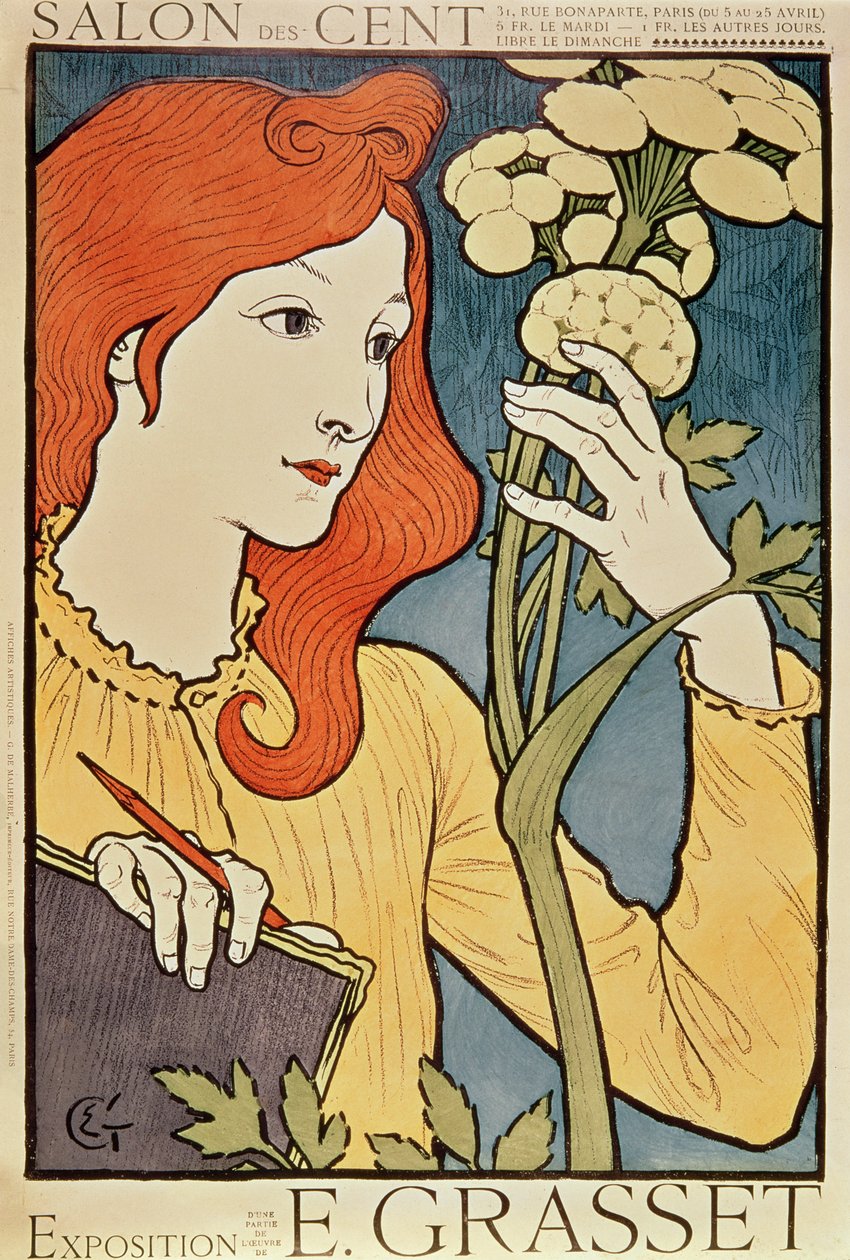 Salon des Cent, 1894 (värilitografia) tekijältä Eugene Grasset