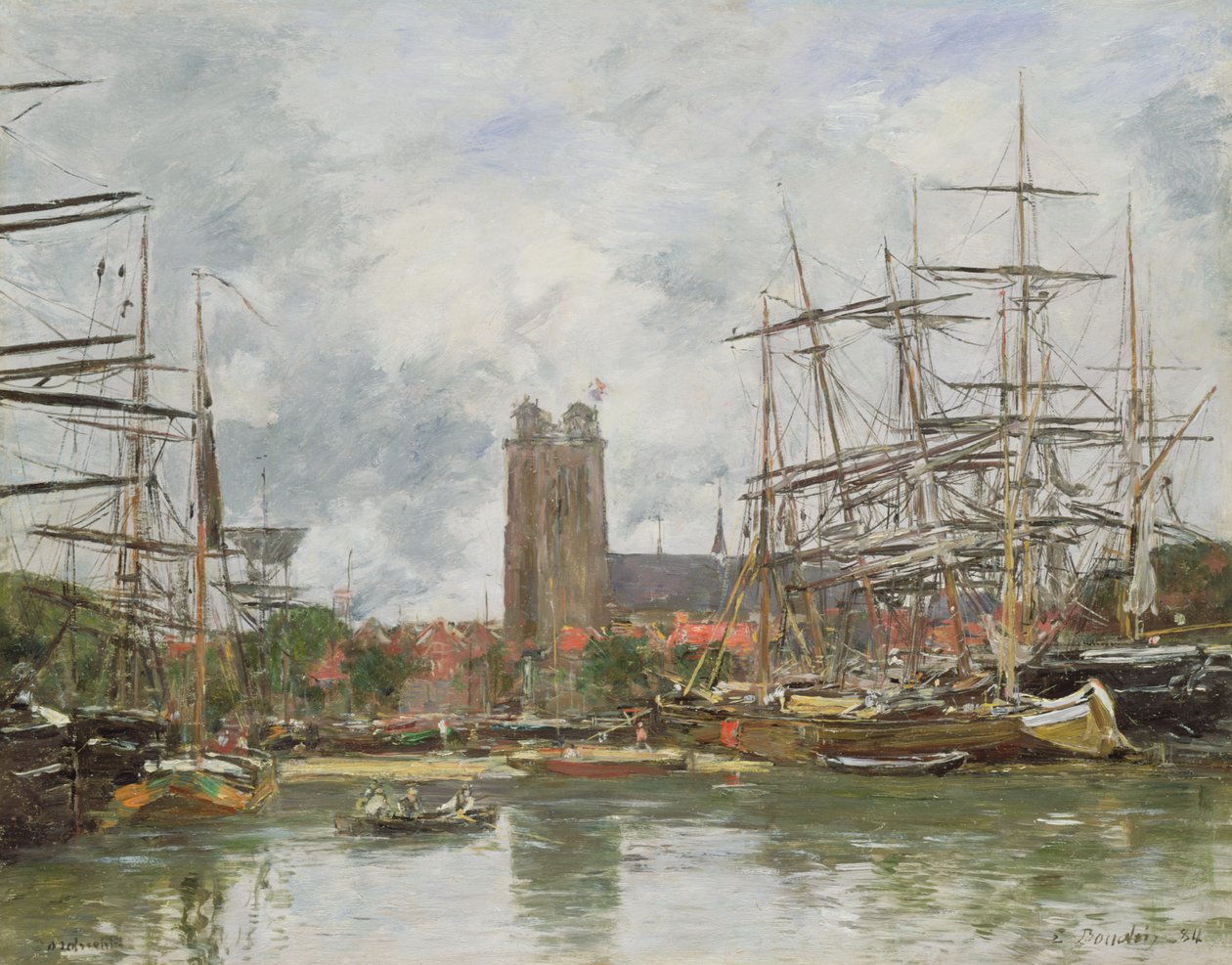 Ranskalainen satama, 1884 tekijältä Eugene Louis Boudin