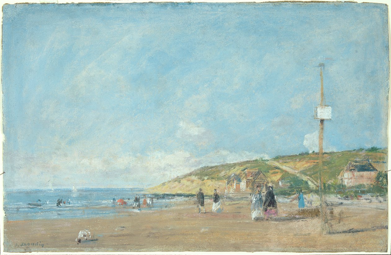 Merenranta (pastelli paperille) tekijältä Eugene Louis Boudin