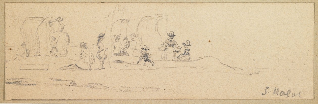 Rantanäkymä Saint Malossa tekijältä Eugene Louis Boudin