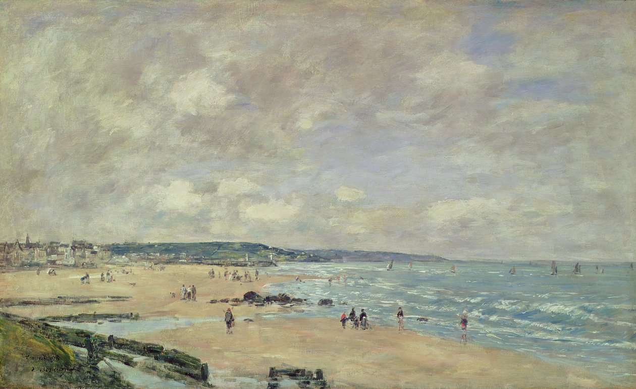 Trouvillen ranta, 1893 tekijältä Eugene Louis Boudin