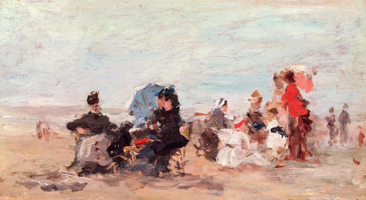 Ranta lähellä Deauvilleä, noin 1924 tekijältä Eugene Louis Boudin