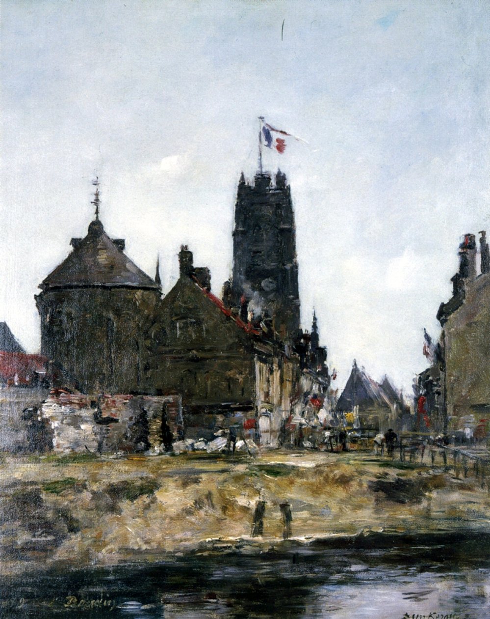 Dunkerque, festivaalipäivä, 1889 tekijältä Eugene Louis Boudin