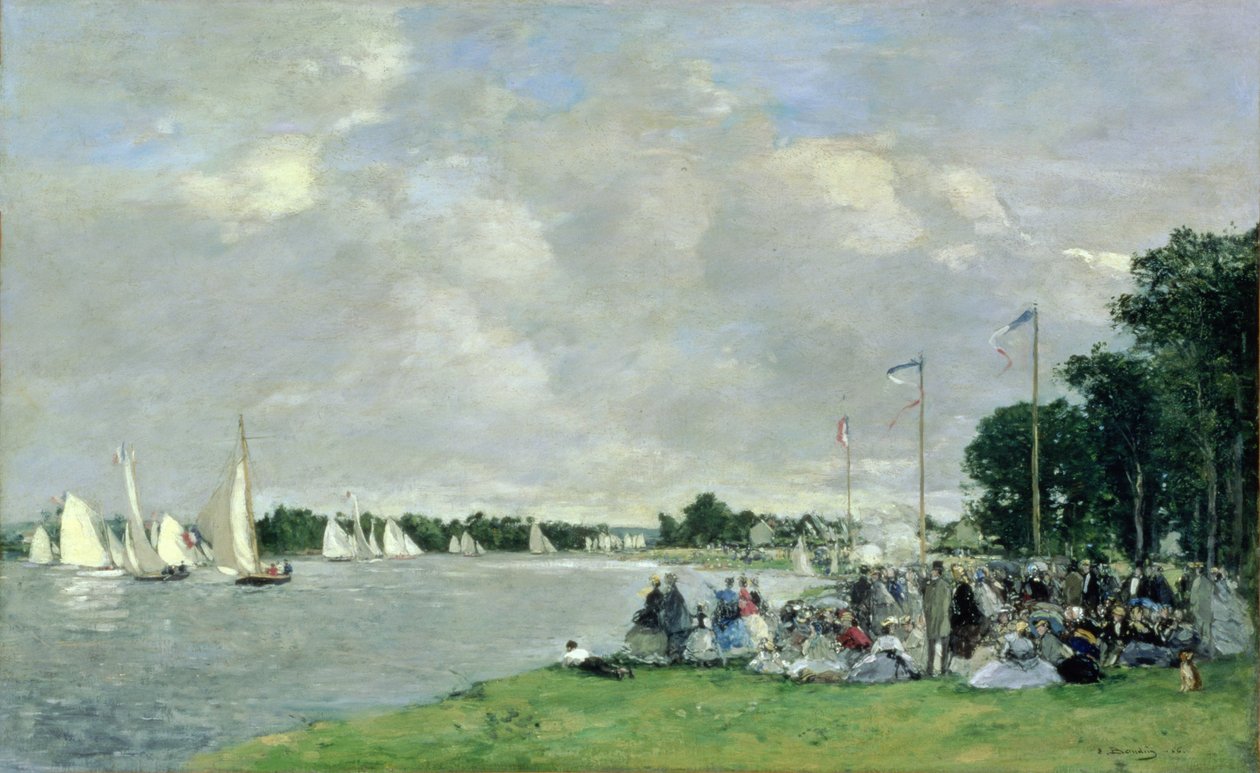 Regatta Argenteuilissa, 1866 tekijältä Eugene Louis Boudin