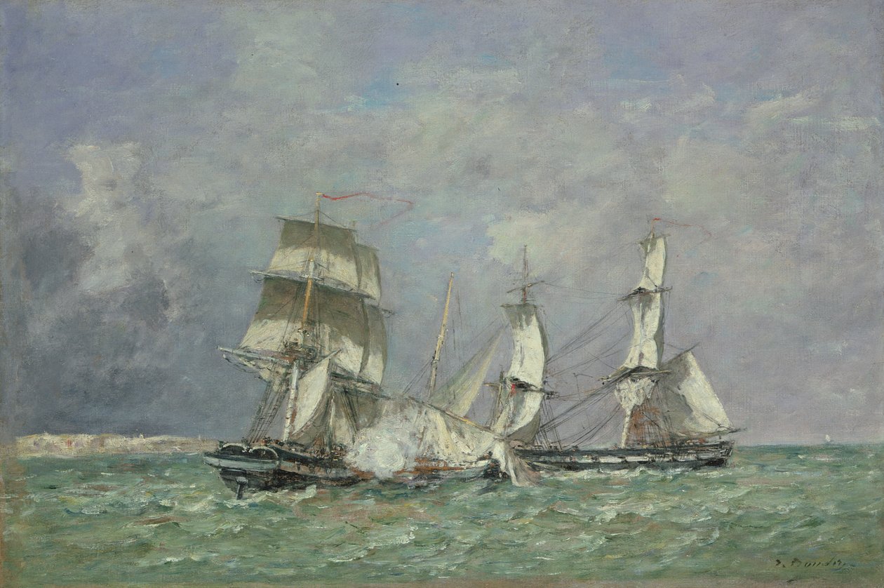 "Petit Rodeurin" vangitseminen, 1878 tekijältä Eugene Louis Boudin