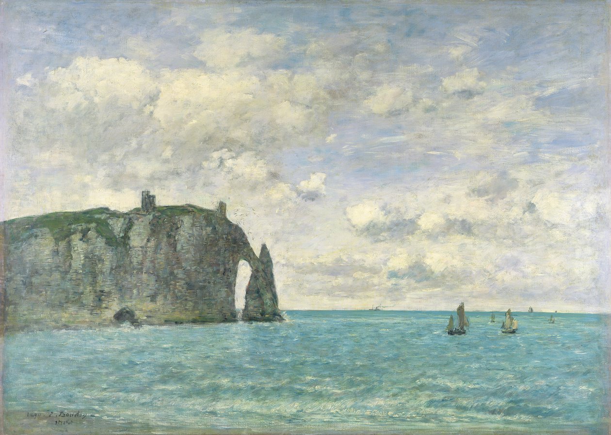 Etretatin kalliot, 1890 tekijältä Eugene Louis Boudin