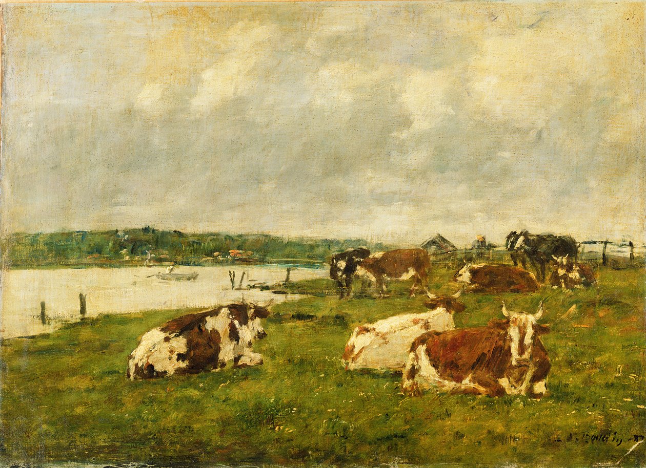 The Valley of the Touques, 1887 tekijältä Eugene Louis Boudin