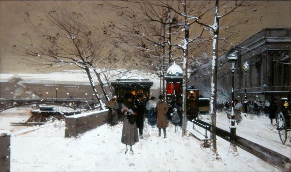 Quai de Seine tekijältä Eugene Galien Laloue