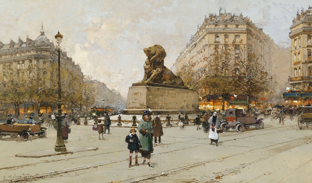 Belfortin leijona; Le Lion de Belfort tekijältä Eugene Galien Laloue