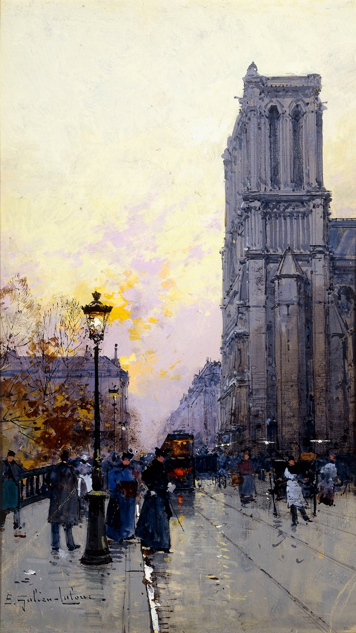 Pariisin Notre Dame tekijältä Eugene Galien Laloue