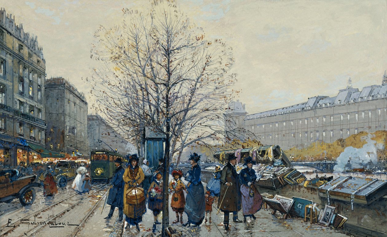 Quai Malaquais, Pariisi tekijältä Eugene Galien Laloue