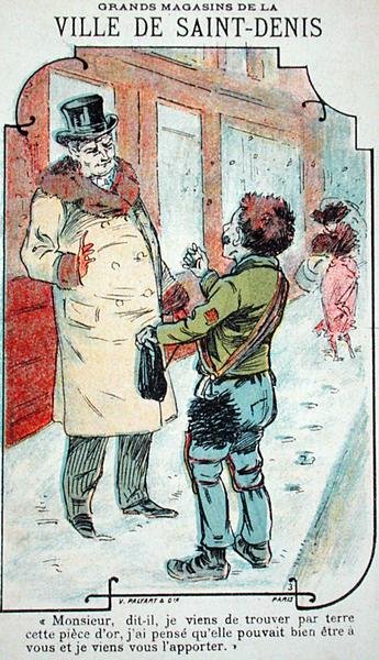 Rehellinen lapsi, n. 1900 (väri litho) tekijältä Eugene (after) Oge