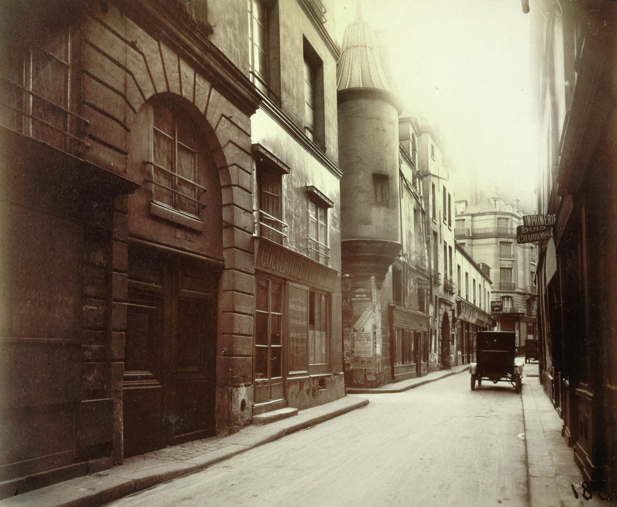 Hôtel des Abbés de Fecamp, 3 rue Hautefeuille, 6th arrondissement, Pariisi (m/v kuva) tekijältä Eugène Atget