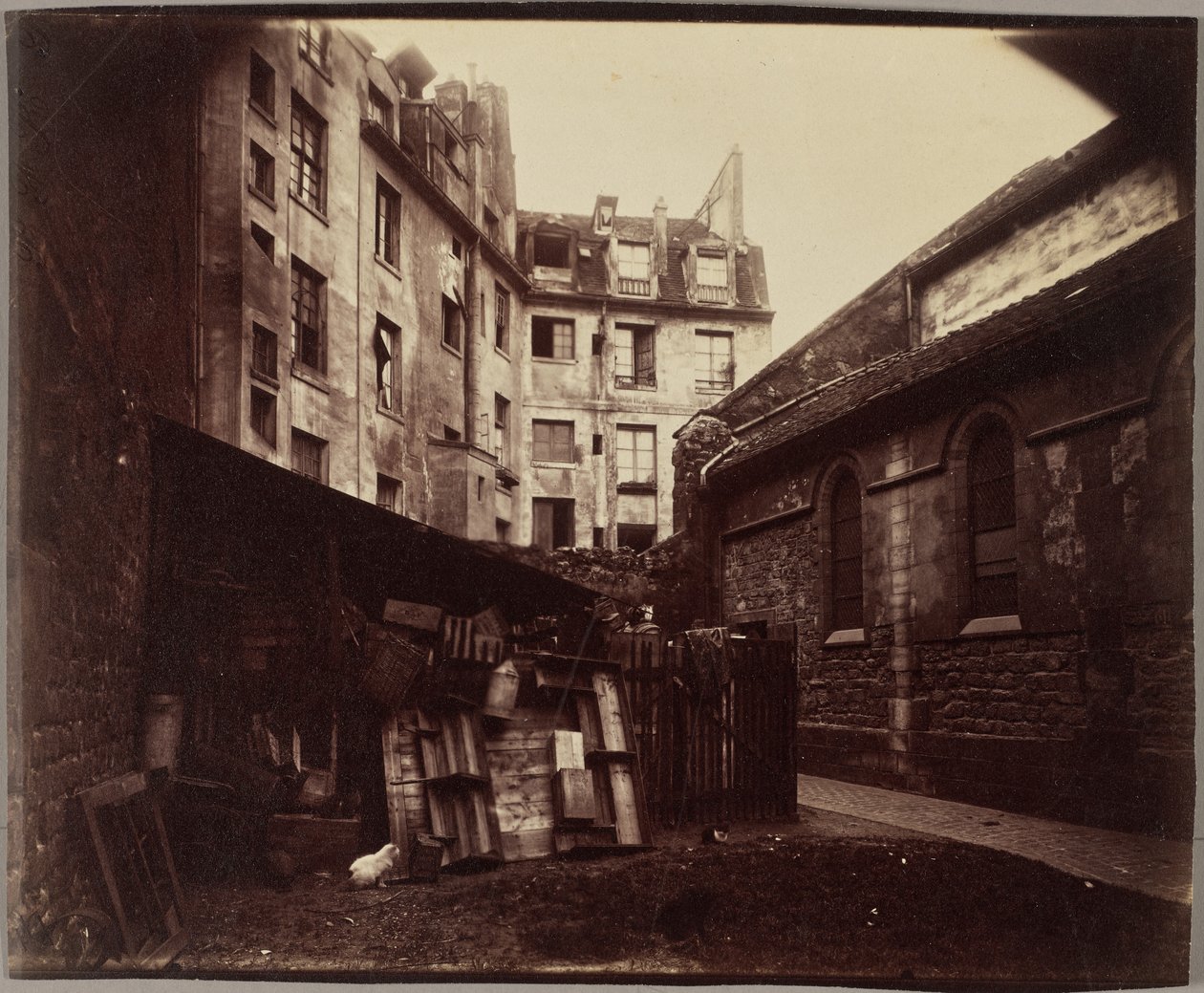 Pihan nurkka, Saint-Julien-le-Pauvre, Pariisi tekijältä Eugène Atget