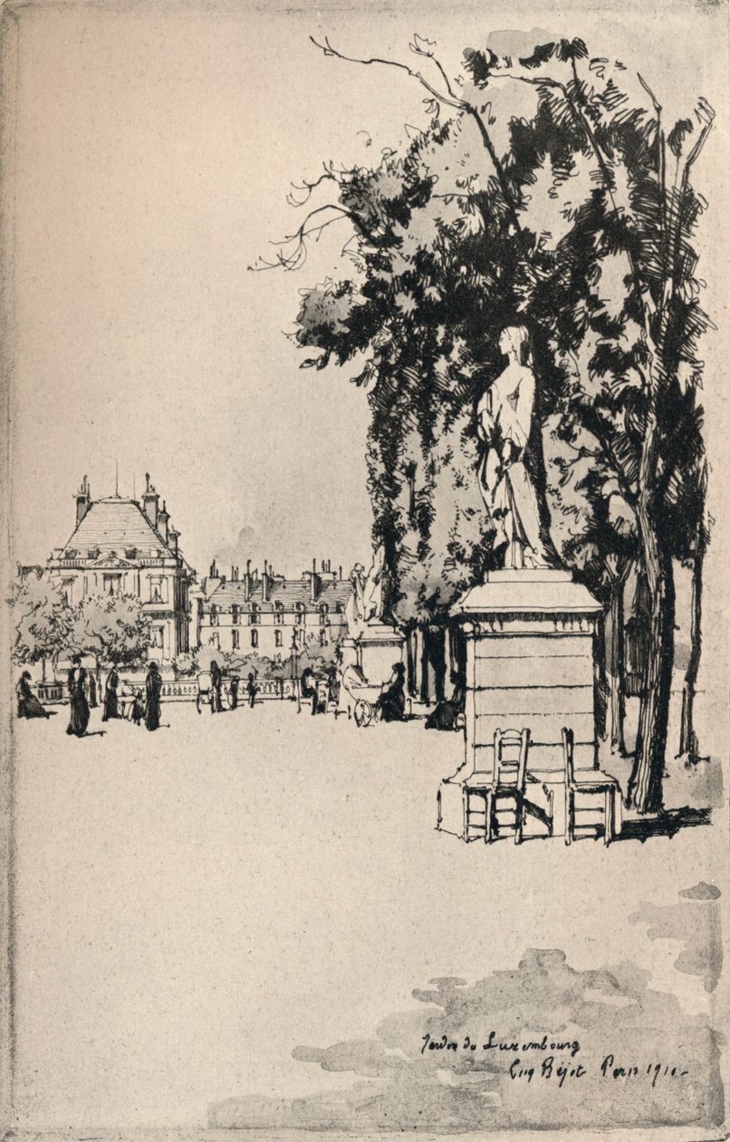 Jardin du Luxembourg, 1915 tekijältä Eugene Bejot