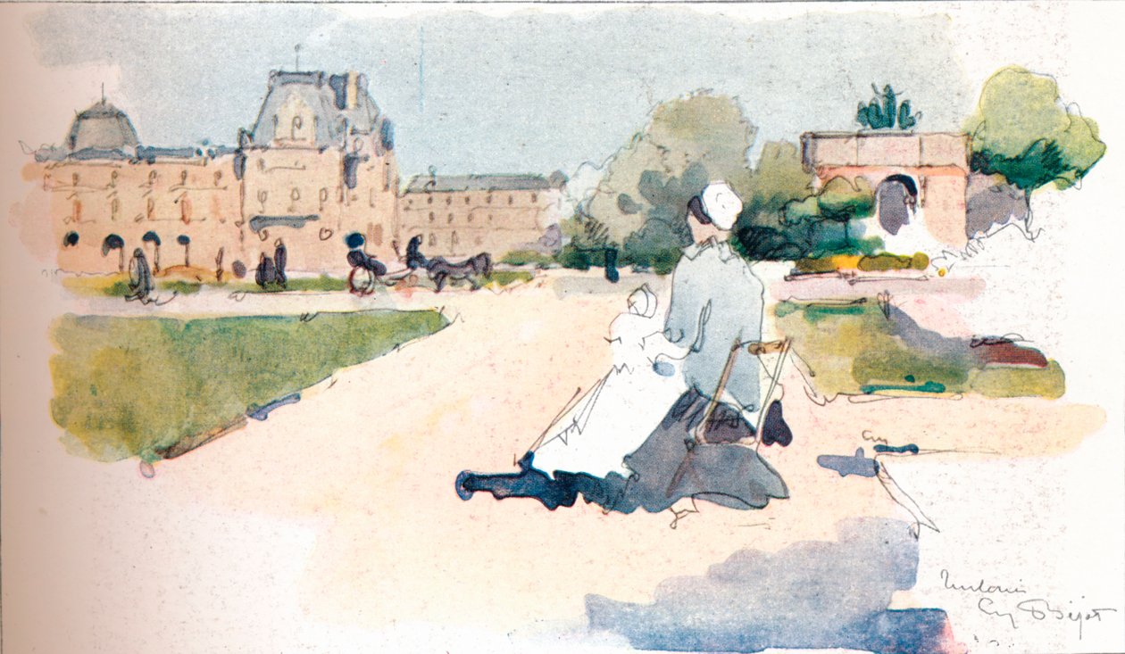 Tuileries, 1915 tekijältä Eugene Bejot