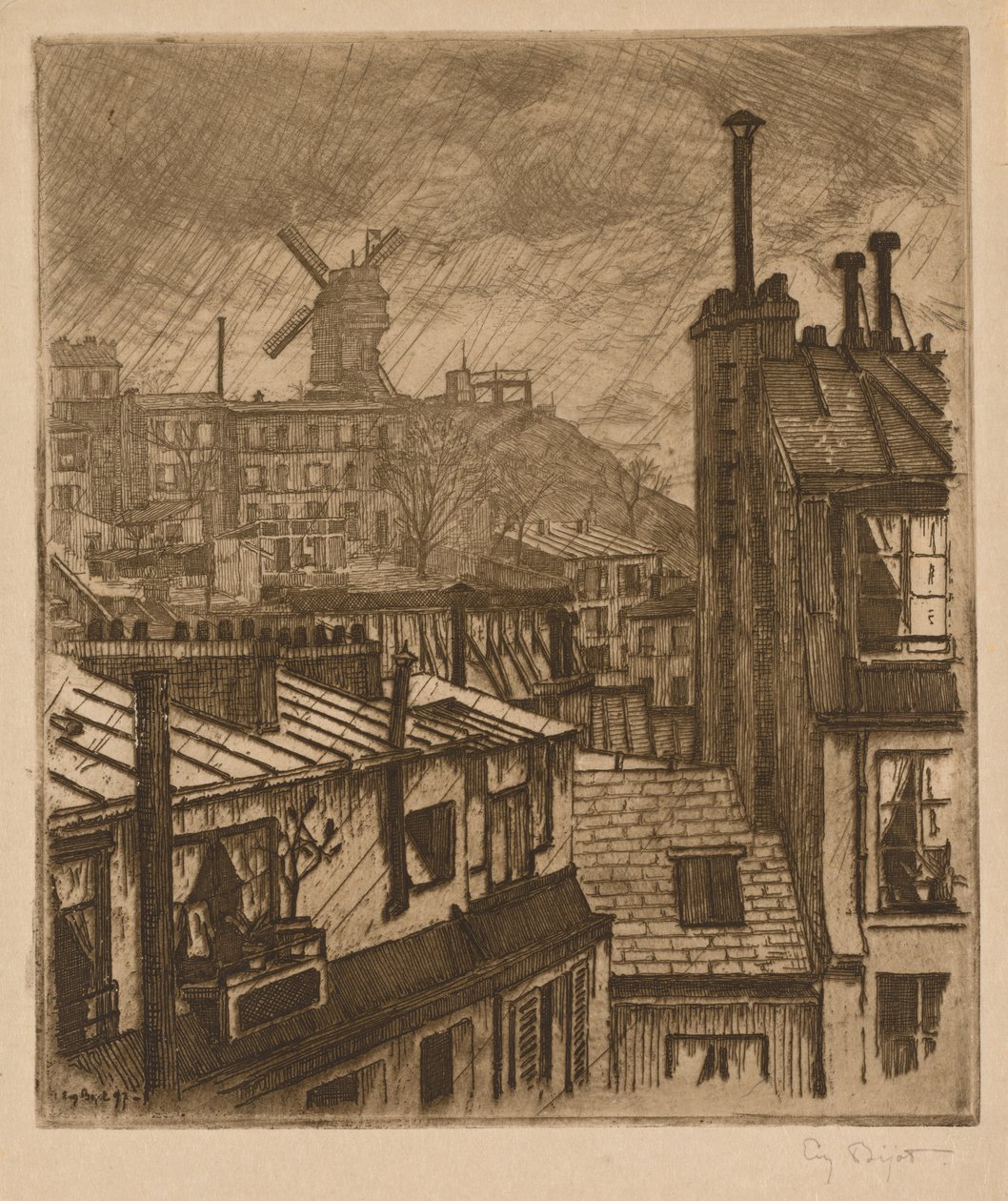 Montmartre, Moulin de la Gallette (Moulin de la Gallette) tekijältä Eugene Bejot
