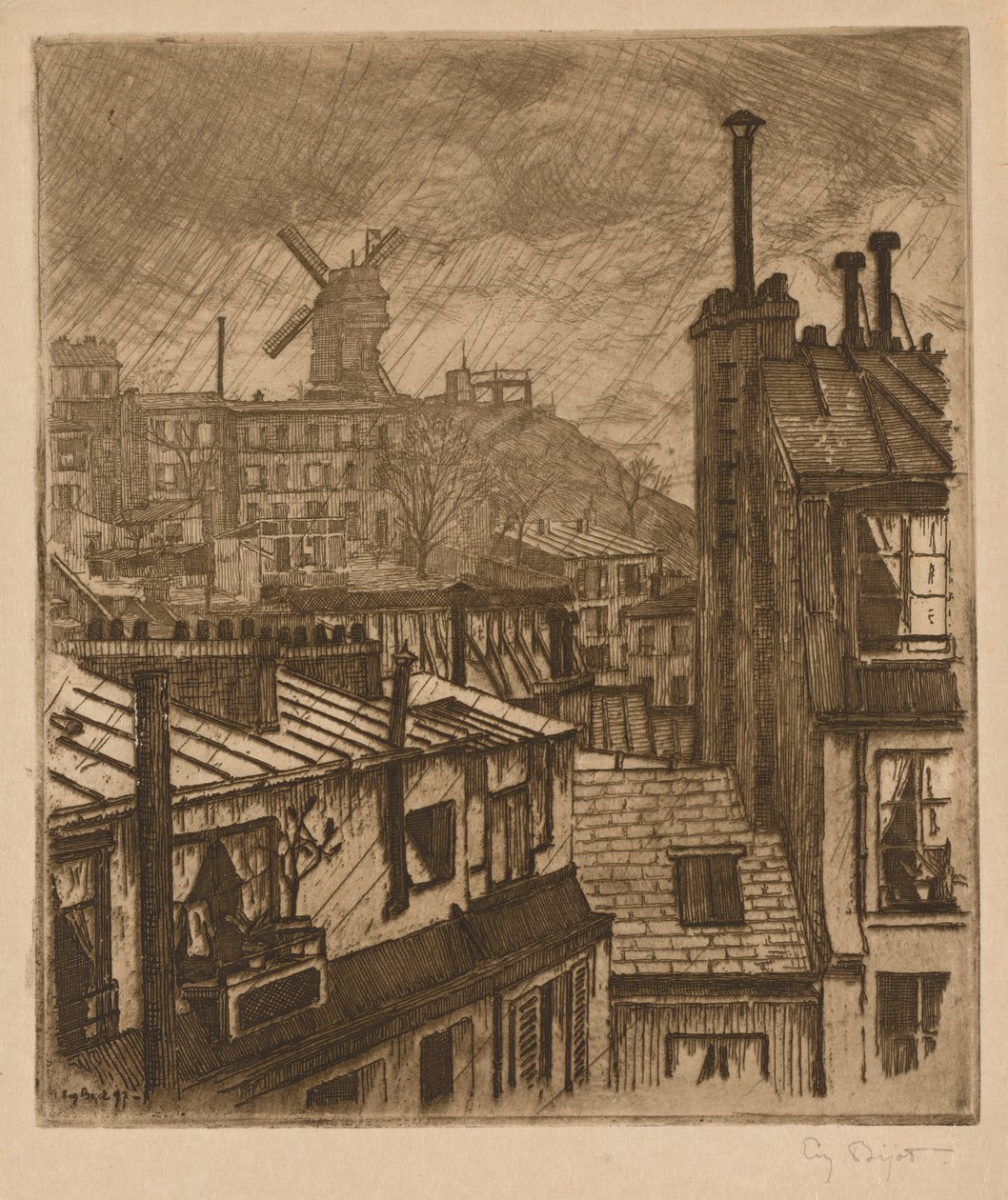 Montmartre, Moulin de la Galette, 1897. tekijältä Eugene Bejot