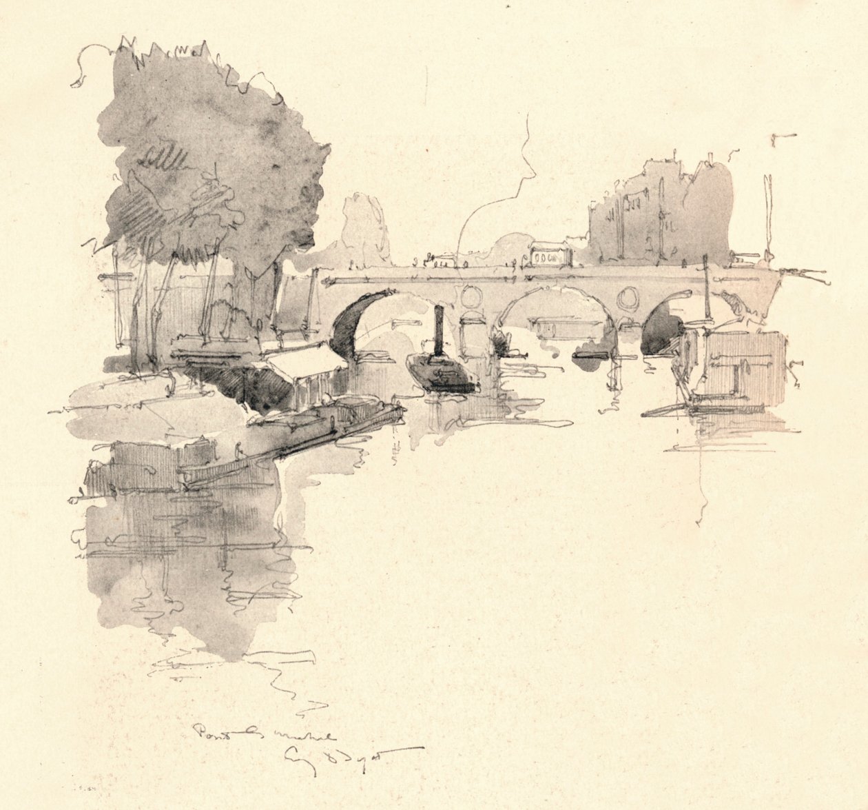 Pont St Michel, 1915 tekijältä Eugene Bejot