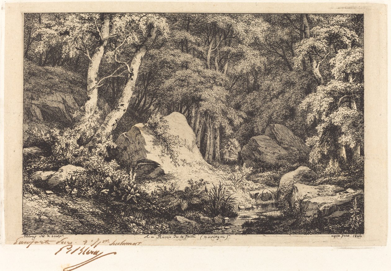 Vian rotkossa, Auvergne The Rane at Auvergne, 1846. tekijältä Eugene Bléry