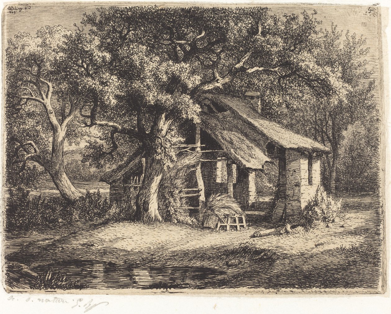 Mökki päärynäpuulla, julkaistu 1849. tekijältä Eugene Bléry