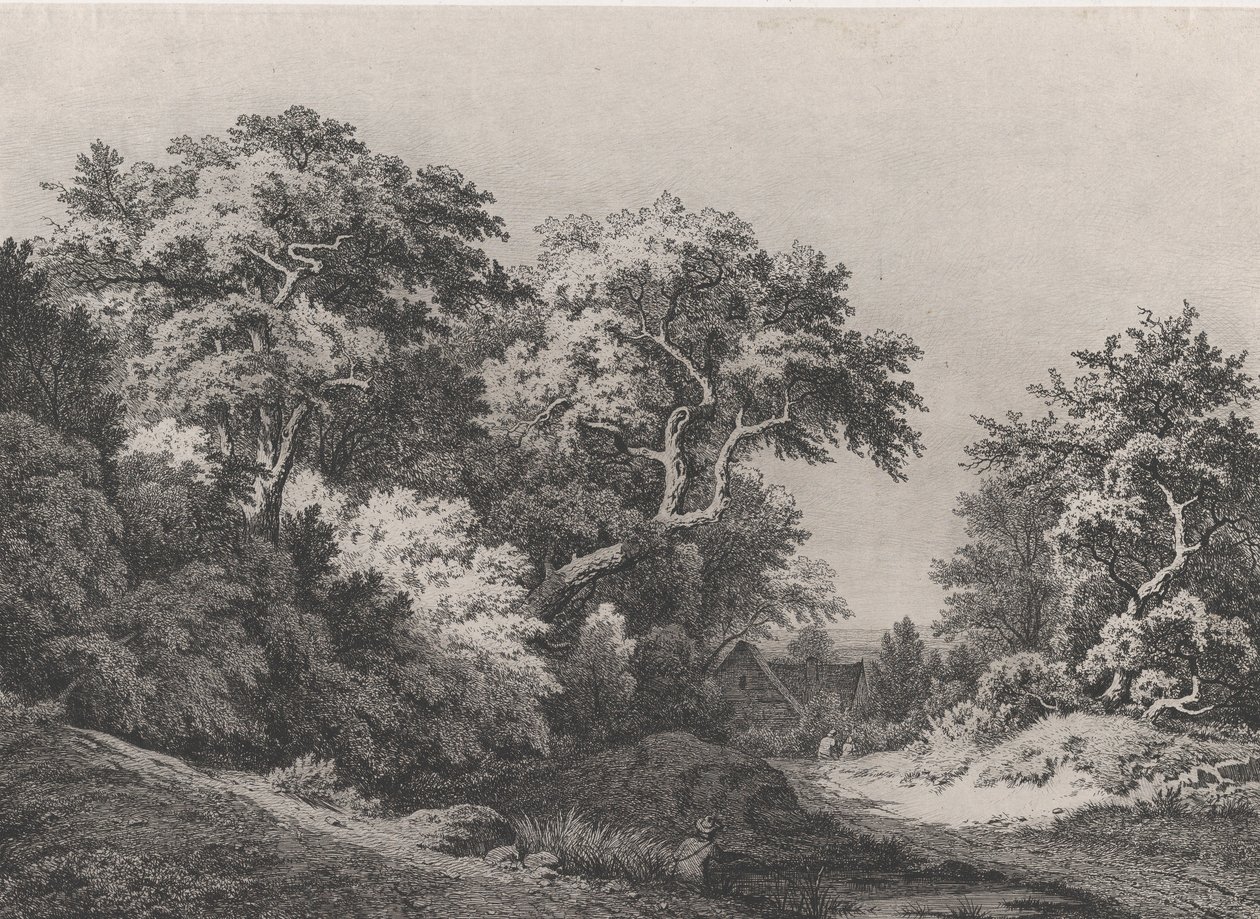 The Edge of the Woods, lähellä Rambouilletia, 1860. tekijältä Eugene Bléry
