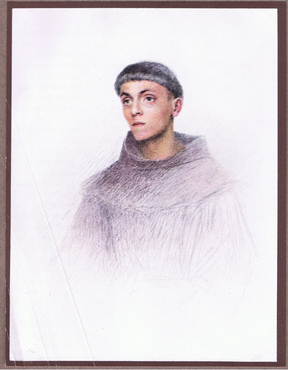 Nuori munkki, 1919 tekijältä Eugene Burnand