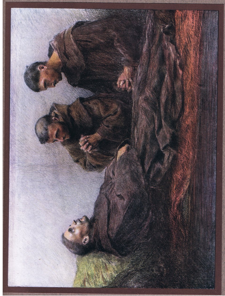 Pyhä Franciscus sairaana Assissin piispanpalatsissa, 1919 tekijältä Eugene Burnand