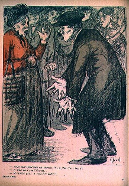 "Posti on myöhässä! Yli tunnin!" "Mutta olen odottanut sinua kaksi tuntia!" "Älä loukkaa minua! Panen sinut kiinni!" 