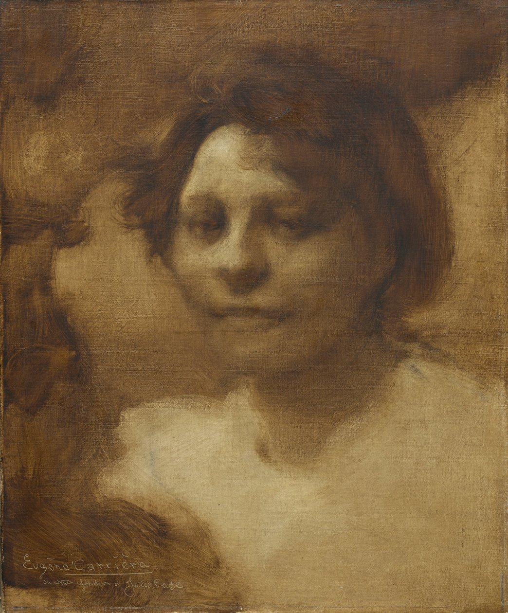 Madame Case, syyskuun 1900 jälkeen, todennäköisesti kesällä 1901 (öljy kankaalle). tekijältä Eugène Carrière