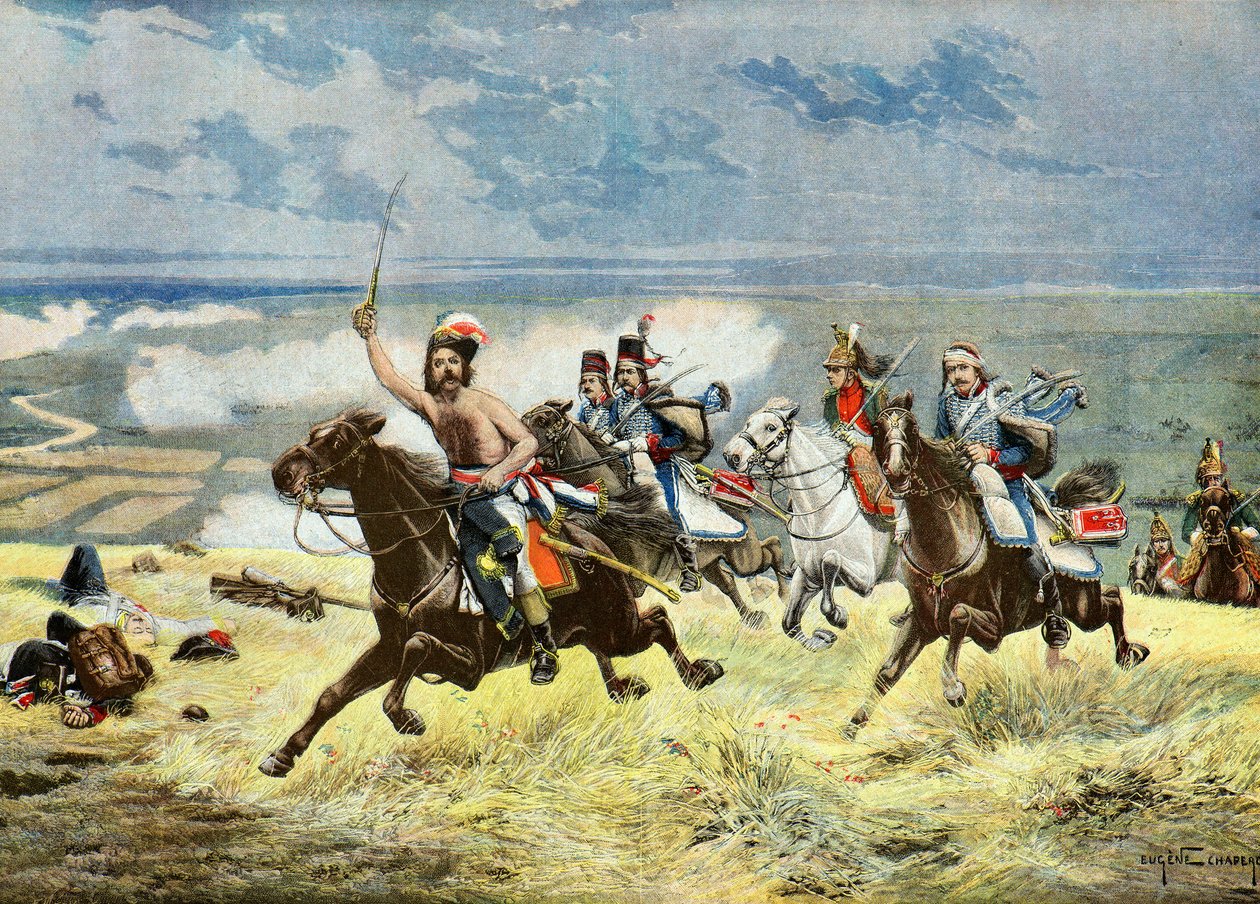 Kenraali Francois Macardin lataus,1895 (Kuvituskuva) tekijältä Eugene Chaperon