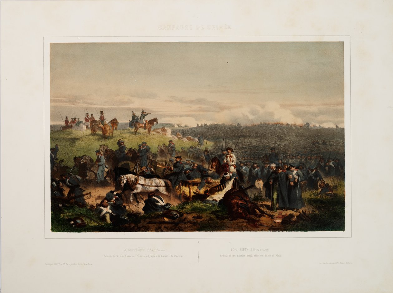 20. syyskuuta 1854. Venäjän armeijan vetäytyminen Alman taistelun jälkeen, 1855. tekijältä Eugene Charles Francois Guerard