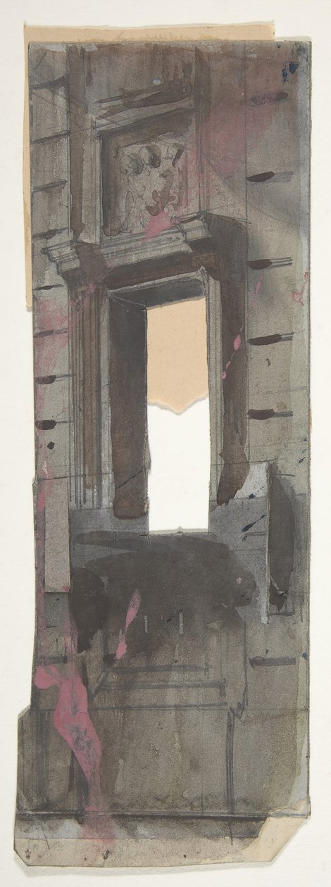 Suunnitelma lavastukselle Pariisin oopperassa, 1828-90. tekijältä Eugene Ciceri