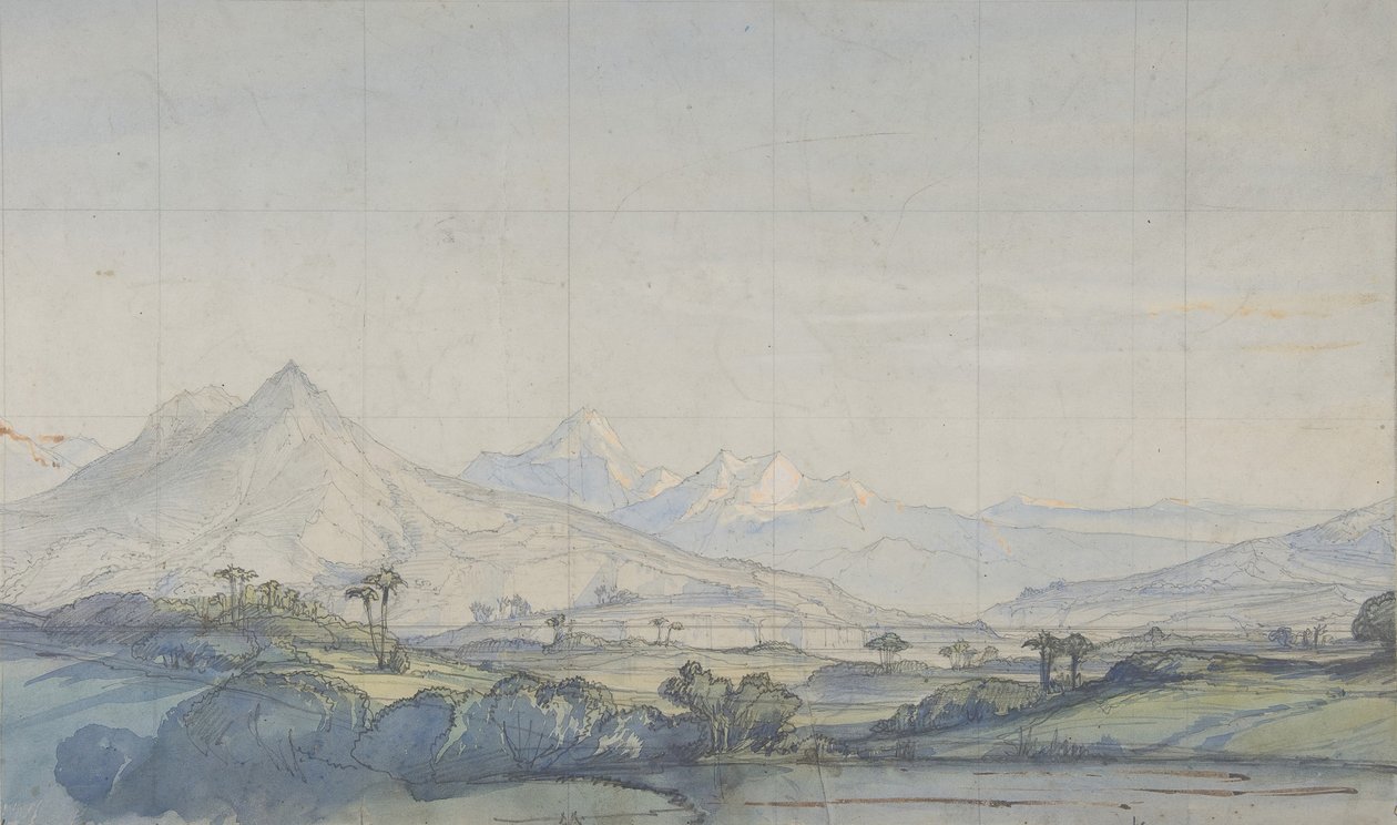 Suunnitelma lavastukselle Pariisin oopperassa, 1828-90. tekijältä Eugene Ciceri