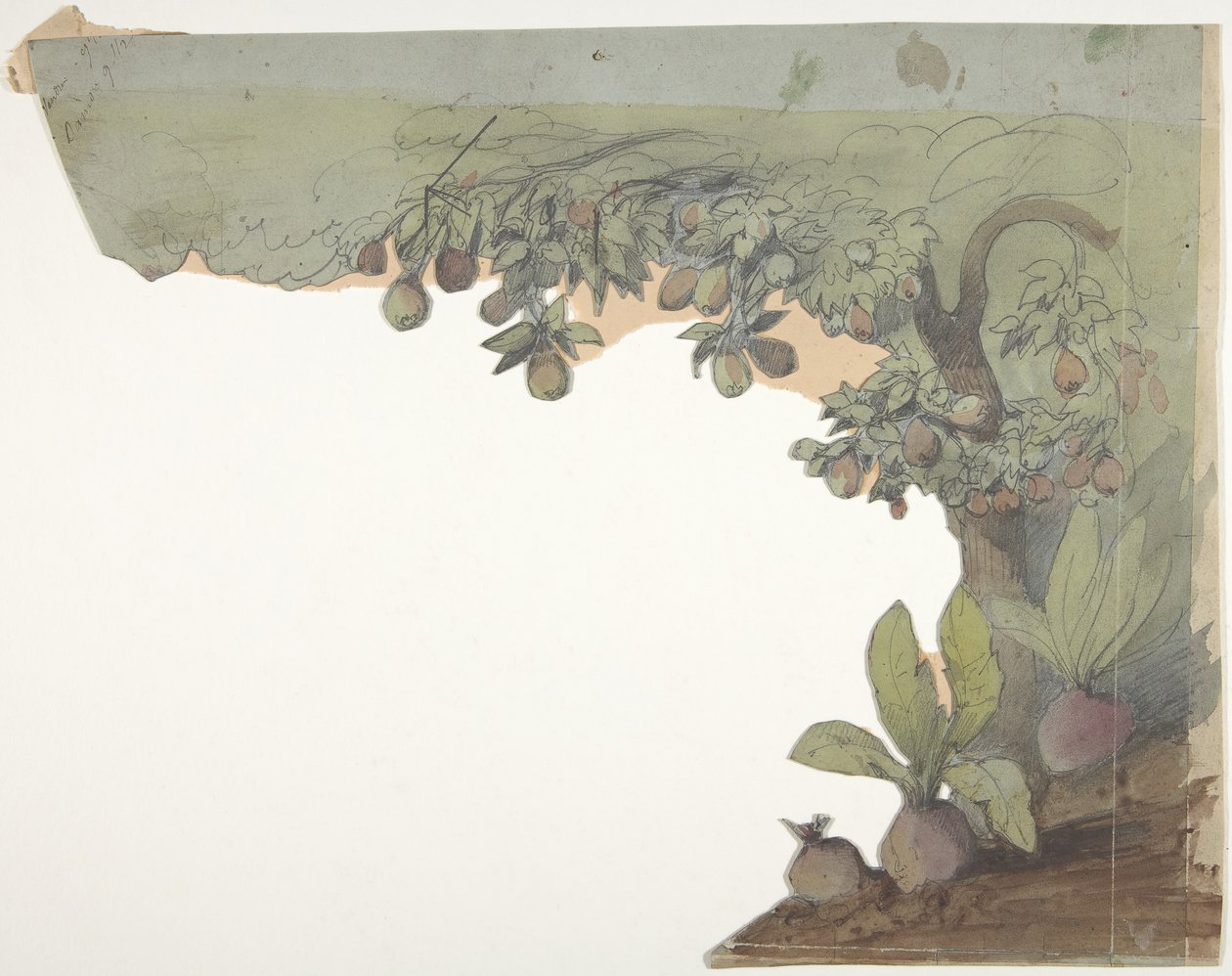 Suunnitelma lavastukselle Pariisin oopperassa, 1830-90. tekijältä Eugene Ciceri