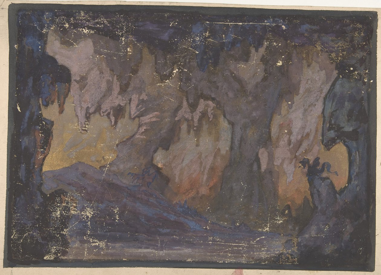 Suunnittelu lavastoon Pariisin oopperassa, 1830-90. tekijältä Eugene Ciceri