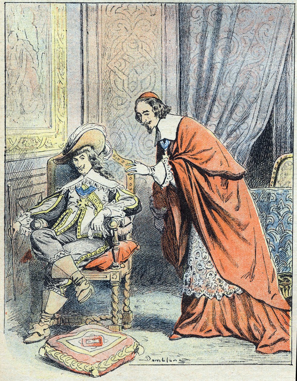 Illustration for "Vint ans apres" (Kaksikymmentä vuotta sen jälkeen) tekijältä Eugene Damblans