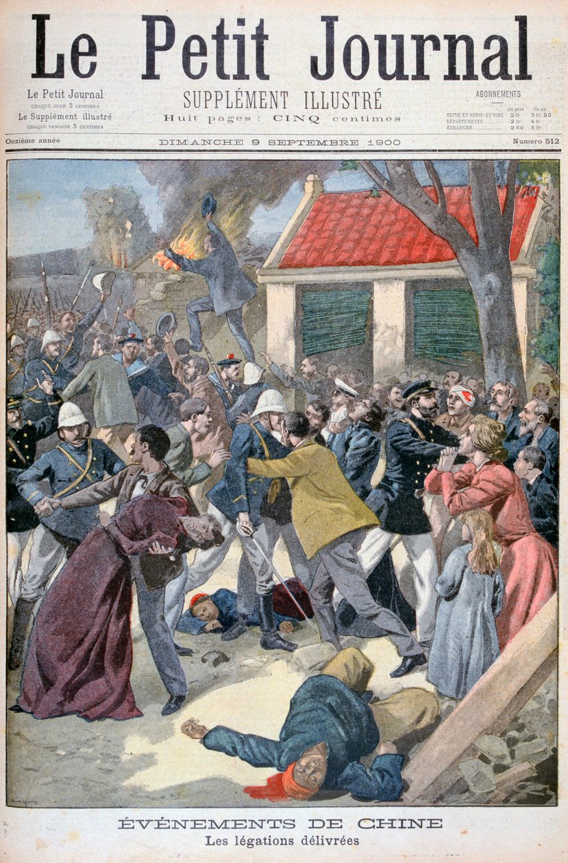 Lähetystö, Boxer Rebellion, Kiina, 1900 tekijältä Eugene Damblans