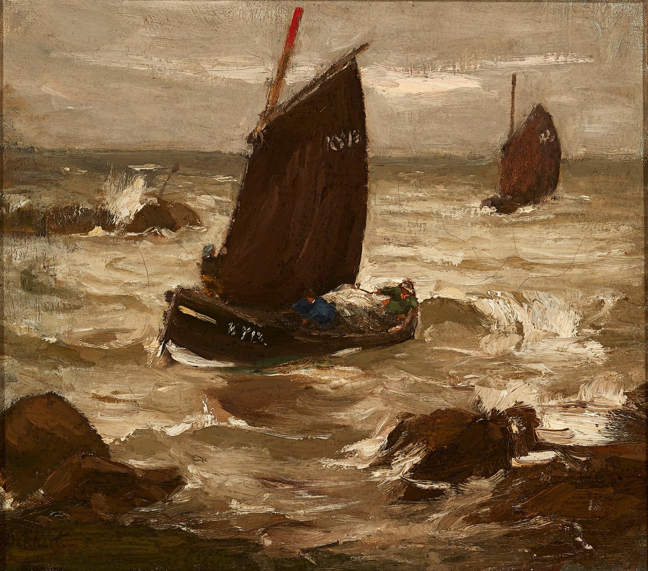 Racing Along the Coast (öljy kankaalle) tekijältä Eugene Dekkert