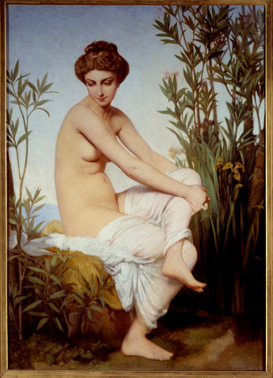 Eugene Amaury Duvalin (1808-1885) antiikkikylpymaalaus 1800-luvun Rouenin taidemuseo tekijältä Eugene Emmanuel Amaury Duval