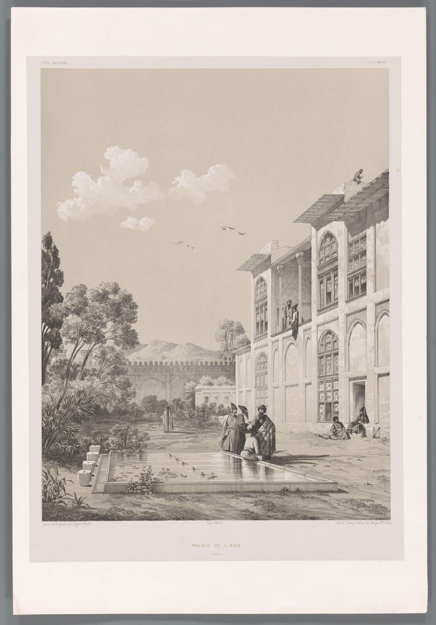 Näkymä Argin puutarhassa, kirjoittanut Karim Khan Palais de l